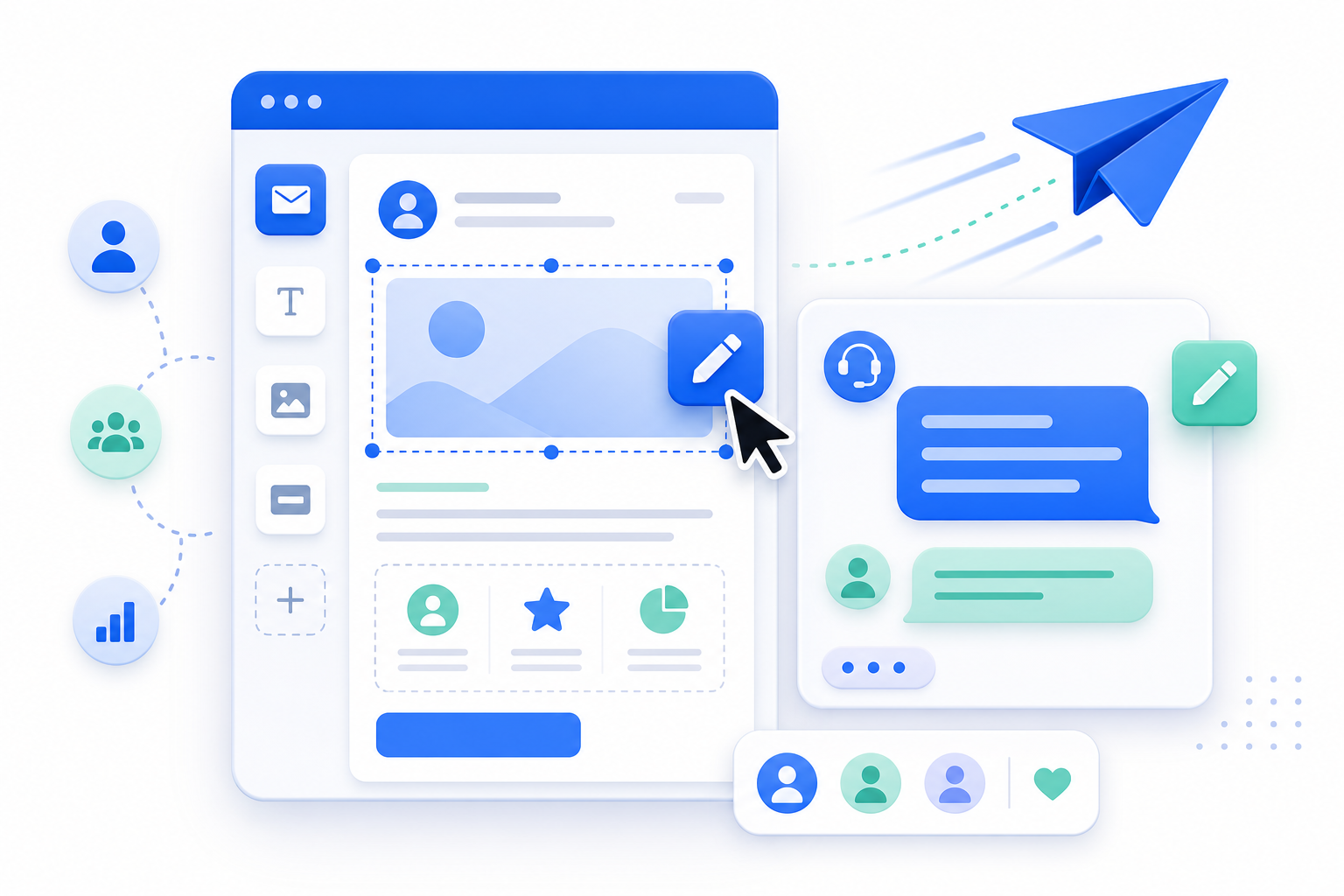 Editable email template and customisable call script messages